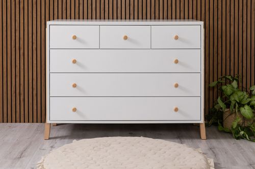 חדר תינוק אדל עם מיטת תינוק 2 ב 1 הופכת למיטת מעבר (טריקה שקטה)