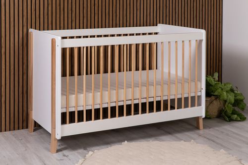 חדר תינוק אדל עם מיטת תינוק 2 ב 1 הופכת למיטת מעבר (טריקה שקטה)