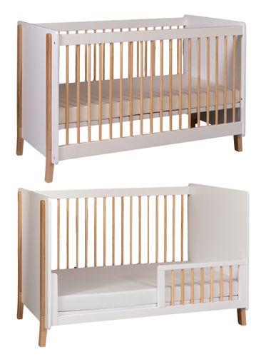 חדר תינוק אדל עם מיטת תינוק 2 ב 1 הופכת למיטת מעבר (טריקה שקטה)