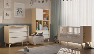 חדר תינוק SO SIXTY עם מיטת תינוק 2 ב 1 הופכת למיטת ילדים (טריקה שקטה)