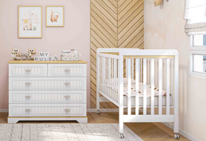 חדר תינוק סלין עם שידת תינוק רחבה (טריקה שקטה)