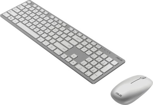 סט מקלדת ועכבר אלחוטיים Asus W5000 (Copilot) - עברית / אנגלית - צבע לבן