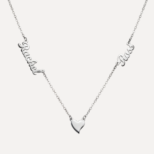 שרשרת לב+שמות באנגלית