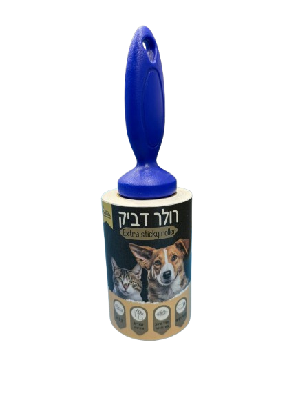 רולר דביק מסיר שיער, מוך ופרווה 100 דפים 