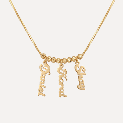 שרשרת שמות תלויים זהב