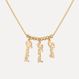 שרשרת שמות תלויים זהב