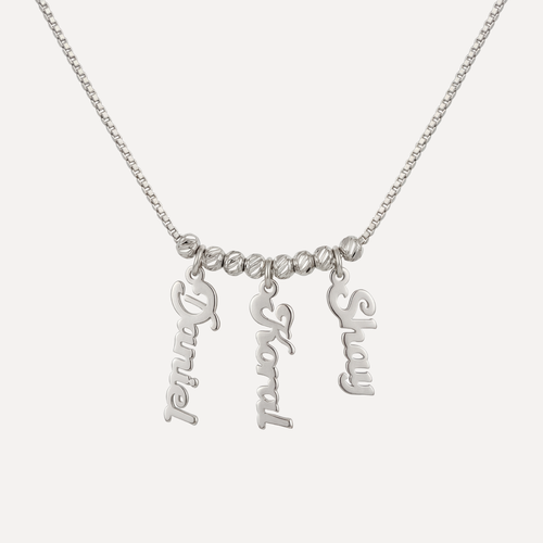 שרשרת שמות תלויים כסף