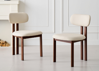 כיסא מעוצב דגם NINA PU WALNUT