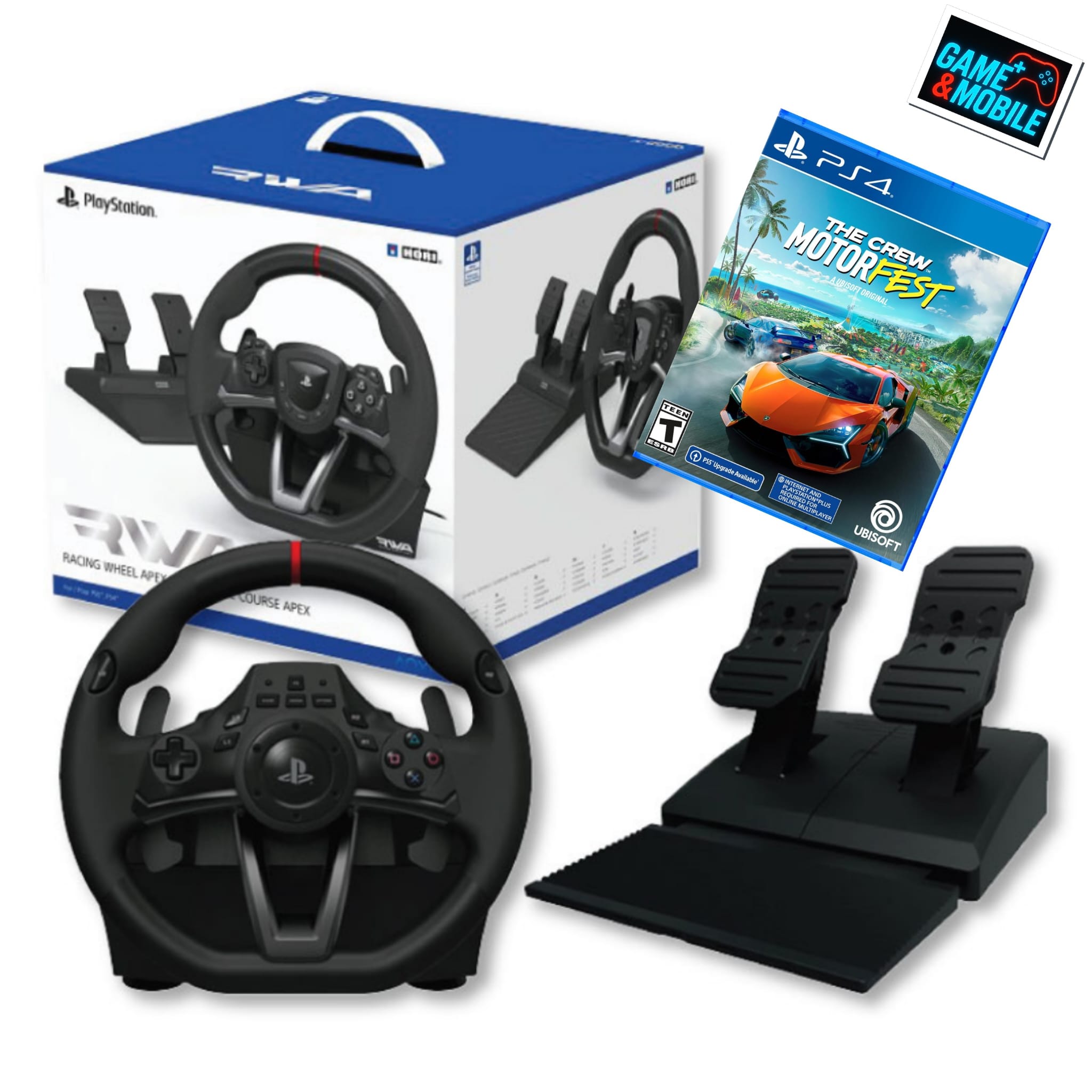 HORI RACING WHEEL APEX + GAME THE CREW MOTORFEST PS4