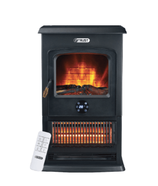 קמין חימום עומד FlameGlow Luxe עם אפקט להבה 