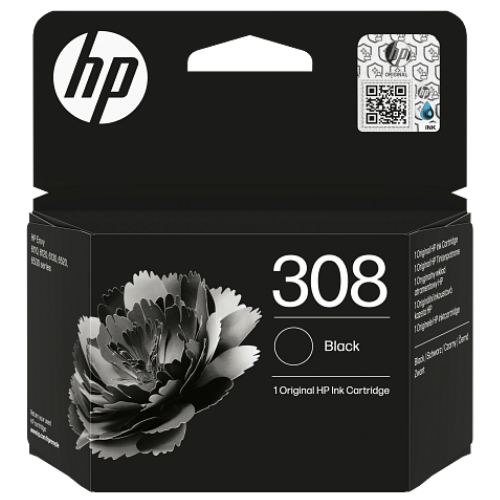 ראש דיו מקורי שחור HP 308 7FP21UE