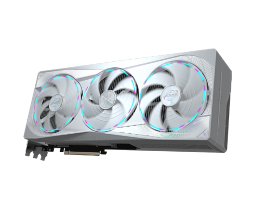  כרטיס מסך לגיימרים לבן כולל תאורה ג'יגהבייט Gigabyte Aorus GeForce RTX 5080 Master Ice 16GB GDDR7 256Bit PCIe 5.0 HDMI 3xDP 3x FAN RGB