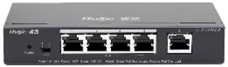סוויץ/מתג 4+1 יציאות PoE הספק 54W מנוהל על ידי Ruijie בענן דגם RG-ES205GC-P מבית Ruijie Networks 