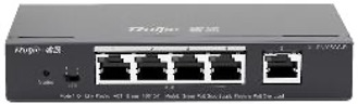 סוויץ/מתג 4+1 יציאות PoE הספק 54W מנוהל על ידי Ruijie בענן דגם RG-ES205GC-P מבית Ruijie Networks 