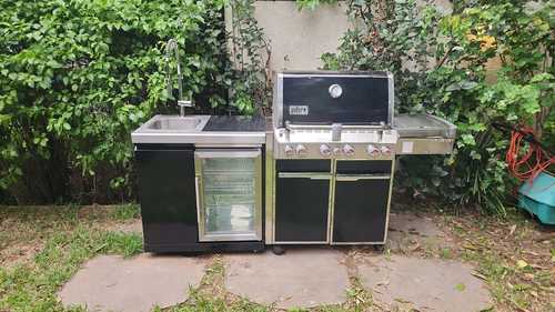 גריל גז – Summit E-470IL WEBER צבע שחור  + כיור ומקרר מבית סיזר 