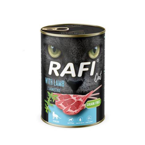 שימורי ראפי לחתול מסורס פטה כבש 400 גרם | Rafi Cat Pate Sterilized with Lamb 400g
