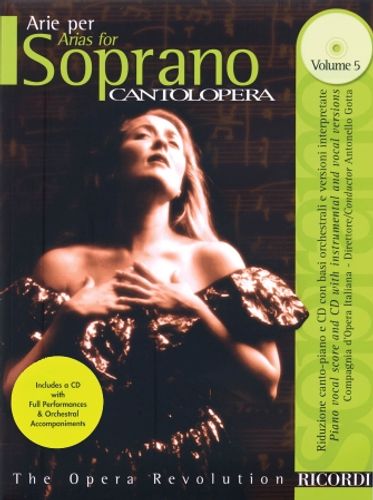ספר תווים לשירה Arias for Soprano – Volume 5 Cantolopera Series