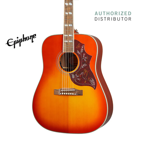 גיטרה אקוסטית מוגברת Epiphone Hummingbird Inspired by Gibson Aged Cherry Sunburst Gloss