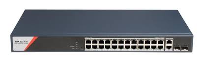 סוויץ/מתג 24+2 פורט 10/100/1000 POE CCTV מנוהל דגם DS-3E1528HP-SI-24P2T2F מבית HikVision