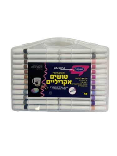 טושים אקריליים מקצועיים אומגה - סט 48 גוונים