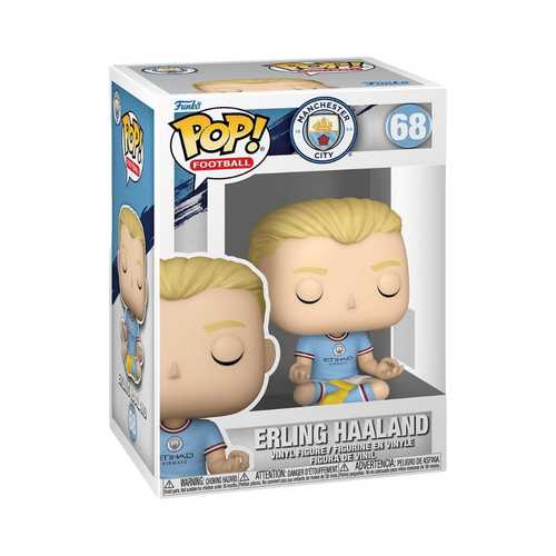 פופ כדורגל מנצ'סטר סיטי - ארלינג האלנד יושב - Funko Pop Football Manchester City Erling Haaland #68