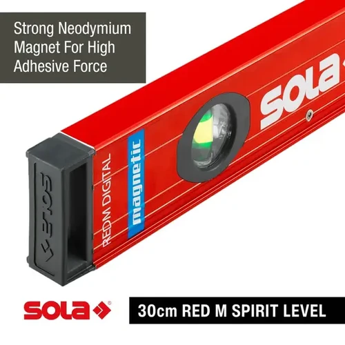 פלס דיגיטלי מגנטי מקצועי SOLA REDM 30 ס