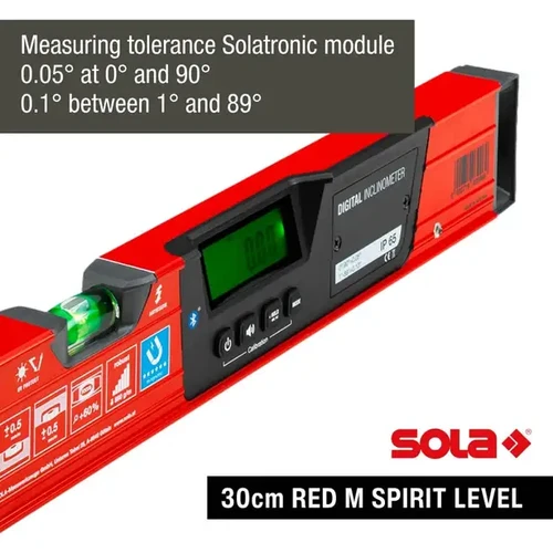 פלס דיגיטלי מגנטי מקצועי SOLA REDM 30 ס