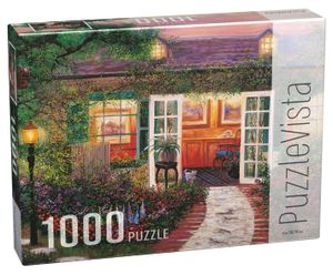 פאזל 1000 חלקים - בית כפרי פרחוני