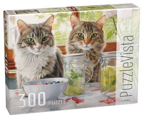 פאזל 300 חלקים - שני חתולים