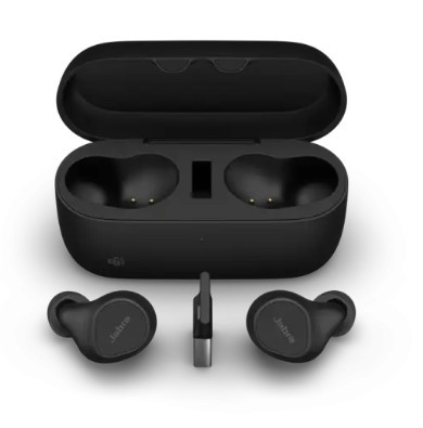 אוזניות אלחוטיות Jabra Evolve2 Buds USB-A MS True Wireless לעבודה היברידית