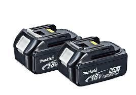 מארז 2 סוללות 18V 5Ah דגם BL1850 ומטען מהיר DC18RC מבית Makita מקיטה