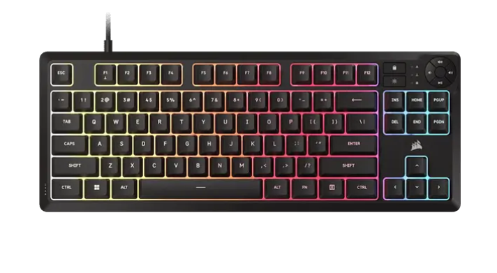 מקלדת גיימינג חוטית K55 CORE TKL RGB
