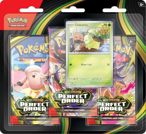 קלפי פוקימון בליסטר שלישיה פרפקט אורדר Perfect Order 3 Pack Blister  - ME03: Perfect Order (ME03)