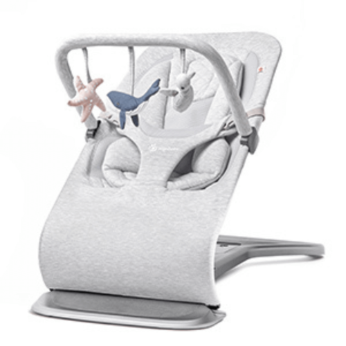 קשת צעצועים לטרמפולינת evolve מבית Ergobaby  – אפור בהיר