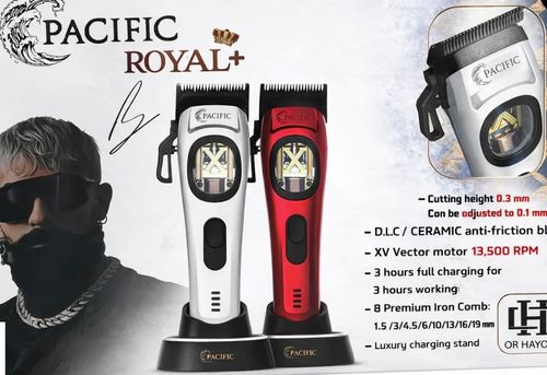 מכונת תספורת Pacific Royal+ R4 - צבע אדום ולבן