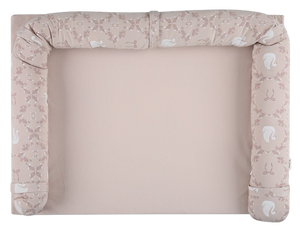 משטח החתלה לשידה 100% כותנה מקולקציית wonderland - ורוד פרחוני