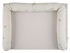 משטח החתלה לשידה 100% כותנה מקולקציית wonderland - אבן מודפס