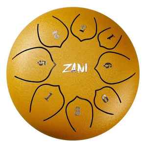 סטיל דראם ZANI Steel Tongue Drum 6" 8 notes Gold