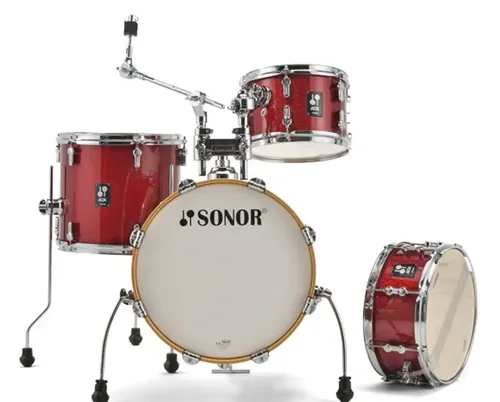 מערכת תופים 4 חלקים 16 SONOR AQX Jungle red moon sparkle