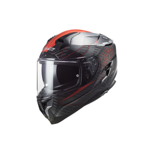 קסדת FF327 CHALLENGER CARBON LS2- שחור אדום