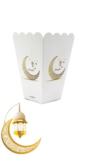 6 קופסאות קרטון לפופקורן ולחטיפים