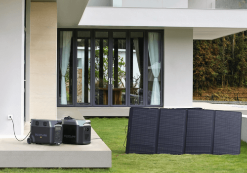קיט סולארי ECOFLOW - תחנת כח DELTA3600 קיבולת 7.2Kwh -הספק 3.6KW + תא הרחבה+ גנרטור חכם + סט 3 פאנלים סולאריים 540W