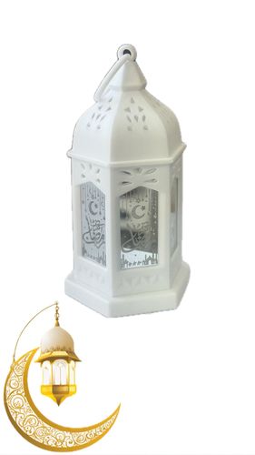 עששת רמדאן לד דקורטיבית לבן 13*7*6 ס