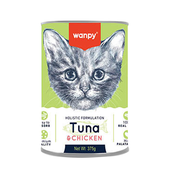 וונאפי מזון רטוב פטה טונה ועוף לחתלתול 375 גרם Wanpy Kitten Tuna & Chicken