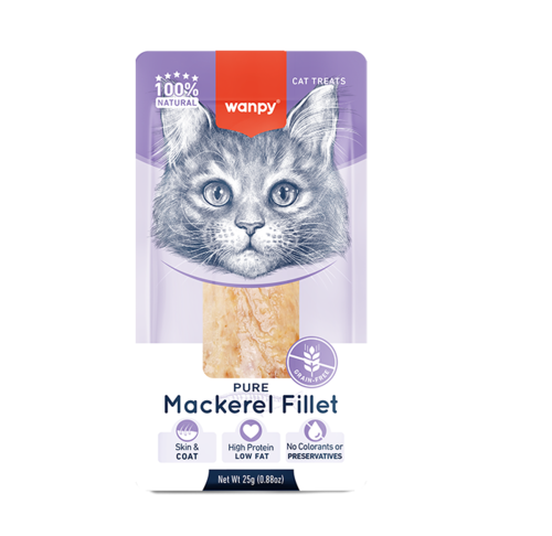 וונאפי פילה מקארל לחתול 25 גרם Wanpy Pure Mackerel Fillet