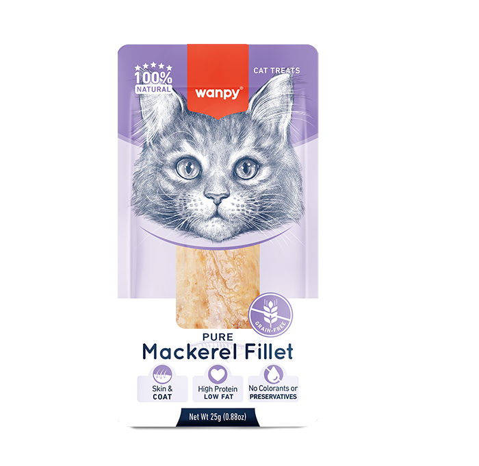וונאפי פילה מקארל לחתול 25 גרם Wanpy Pure Mackerel Fillet