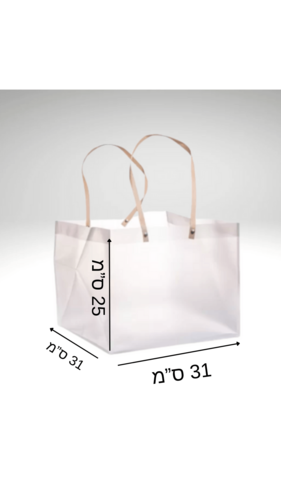 שקית פלסטיק גדולה עם ידיות 25/31 ס