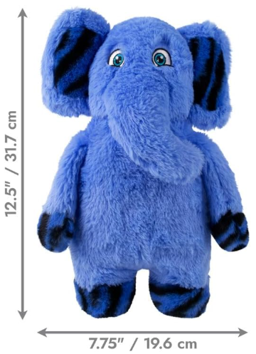 משחק לכלב בובת קונג ג'מס פיל גדול - Kong Jungle Jamz Elephant Big Sqeaker Crinkly Rattles Plush 