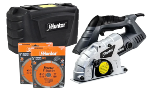 חורץ קירות חשמלי 1500 W במזוודה HUNTER + 2 דיסקים 125 ממ  102000-003