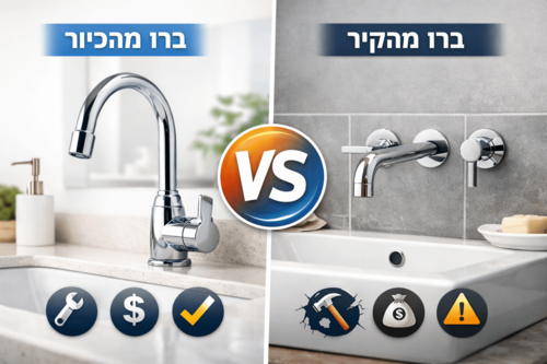 ברז מהקיר או מהכיור